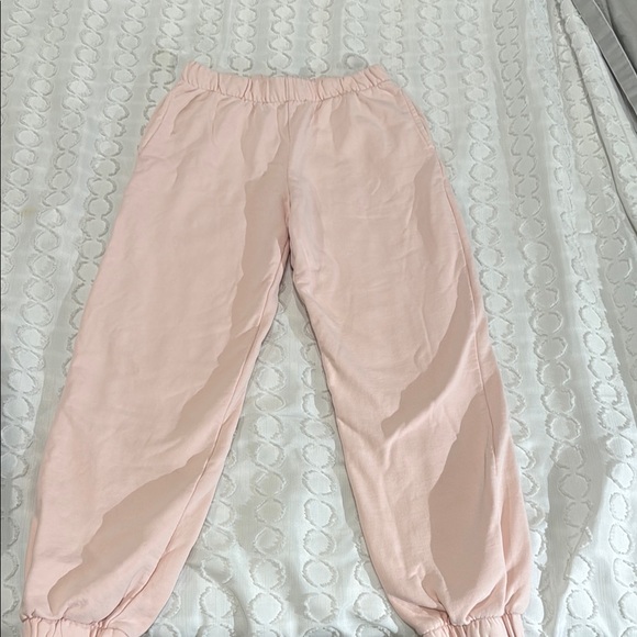 Pink Elastic Waist SweatPants - Picture 1 of 3